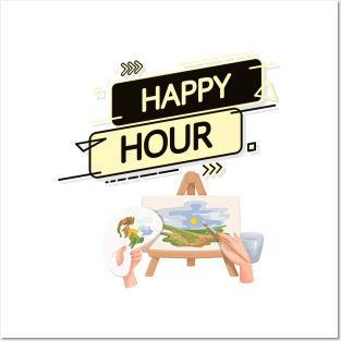 Happy hour arts Posters and Art